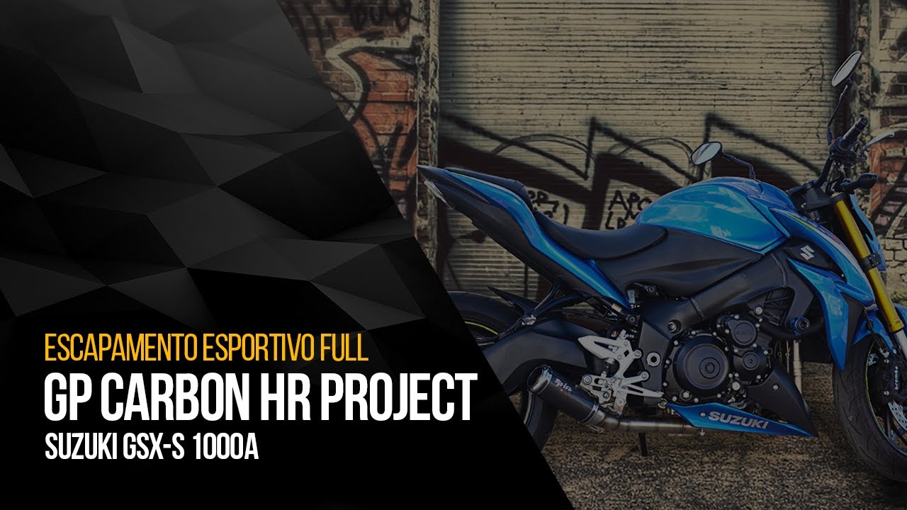 Capa do vídeo  Escapamento GP HR Project Carbon Full Suzuki GSX-S 1000A 2015 a 2022