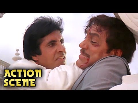 Amitabh Bachchan KILLS Amrish Puri | Action Scene | Aaj Ka Arjun | Amitabh Bachchan, Jaya Prada | HD