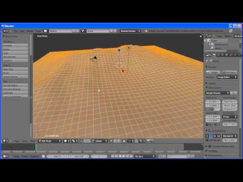 Lander Animation Step 2 - Model a Lunar Landing Site in Blender 2.6 with the ANT Landscape Addon