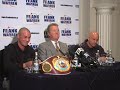 Nicky Cook Press Conference part 1