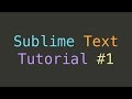 Sublime Text Introduction (Tutorial #1) Sublime Text Introduction (Tutorial #1)