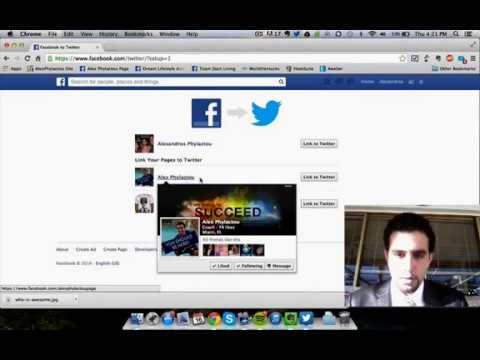 how to sync twitter to facebook