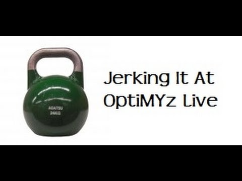optimyz live - http://www.bellstaekwondo.com/halifaxkettlebellsport.htm Master Tim Bell's attempt at doing 1100 one arm 24 kg Kettlebell Jerks in 60 minutes at the 2013 Op...