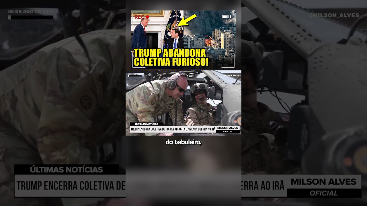 Trump ENCERRA COLETIVA de forma abrupta e AMEAÇA GUERRA ao Irã