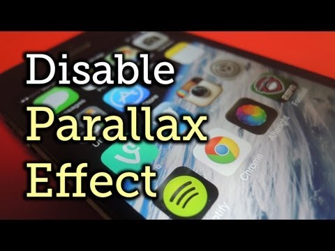 how to turn off parallax effect