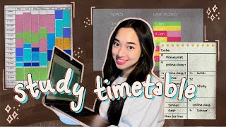 How to make a REVISION TIMETABLE for exams (and st