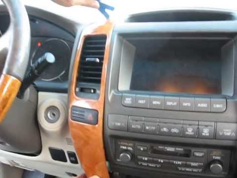 How to Remove Radio / Navigation / Climate Control  from Lexus GX470 2003 for Repair.