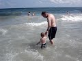 baby Hugh at the beach