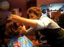 Jackson getting his bangs trimmed