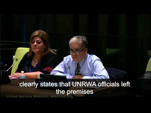 UNRWA's Chris Gunness lies at UN meeting, June 2, 2015