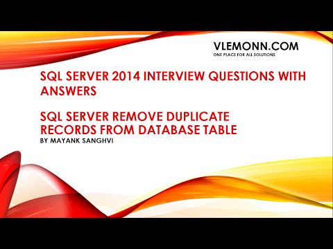 how to remove duplicates in sql