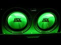 2 12\" subwoofers with green neons