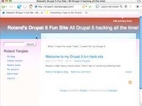 Uploading a Logo to the Drupal 5 Garland Theme Uploading a Logo to the Drupal 5 Garland Theme