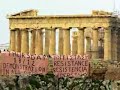 Protestors hook banners on the Acropolis in Athens (18dec)
