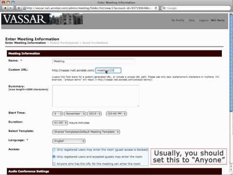 video-linktoworks-Creating an Adobe Connect Meeting