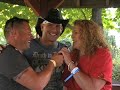 lisa dent & ramblin' ray record a jumbotron interview with keith anderson at country thunder 2007 in twin lakes, wi