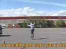 Riding on one wheel