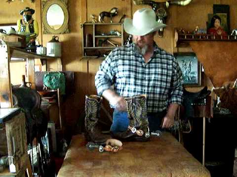 how to attach english spurs to boots