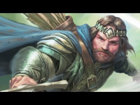 Guardians of Middle-Earth - Arathorn & Runsig Battle Gameplay