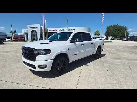 New 2027 Ivory White Tri-Coat Pearlcoat RAM LARAMIE 4X4 CREW CAB 5