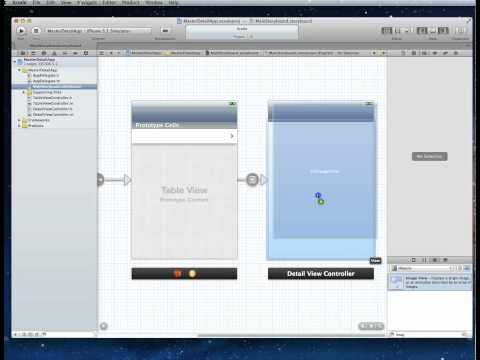 TutorialMaster - In this tutorial we create a Master Detail (Navigation Controller or Nested Table View application) using Storyboards in xCode 4.3.
