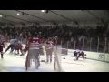 Des Moines Buccaneers vs. Dubuque Fighting Saints 2010-10-15 - Line Brawl and Goalie Fight!