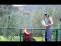 My cousin puttlng Citronella in a fire