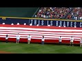 ATL Braves opening day, Elizabeth Cook singing National Anthem, Jets Fly over, 2011