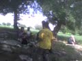 playing football at the site of yarmouk battle
