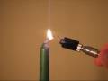 videos de Near-IR laser lights a candle