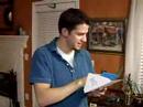 Reciting a birthday card