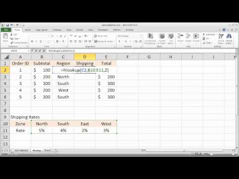 video-linktoworks-Using the HLookup Function