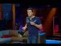 Comedian loses handle on luggage.