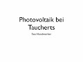 Installlation Photovoltaik am 23.12.2009