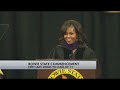 first lady michelle obama received a rock star's welcome friday afternoon when she took the podium at bowie state's commencement ceremony. http://wj.la/15snuhk.