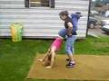 Amanda Derrin And Paris doin the belt flip