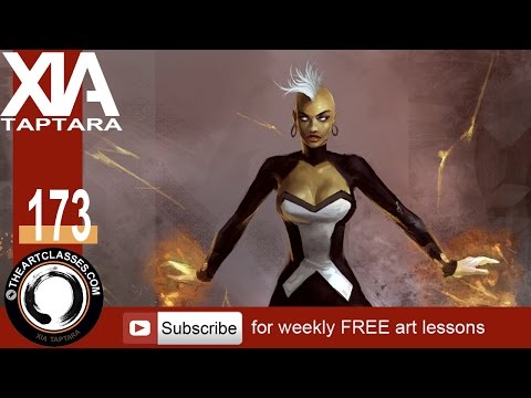 how to draw storm from xmen step by step