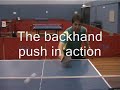 Table Tennis Backhand Push Lesson