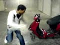 Oub versus ScooterOub and his friends test out the motor scooter.