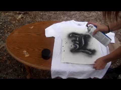 how to spray paint on t shirts