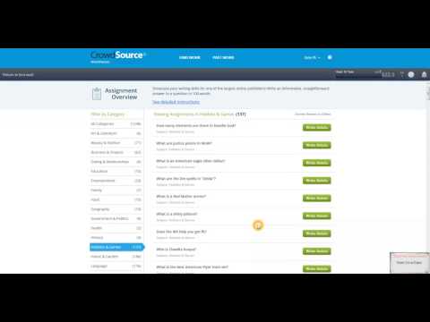 Working at Home - Writing for CrowdSource/Write.com Pt. 1