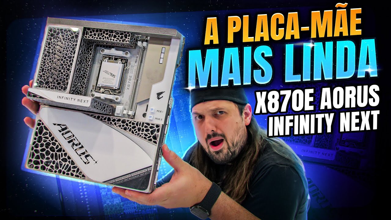 A placa-mãe MAIS LINDA da Computex 2026: Gigabyte X870E AORUS INFINITY NEXT!