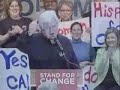 senator ted kennedy belts out popular mexican song during obama campagn event in texas. during a rally before a mostly hispanic crowd in laredo, kennedy sang the mexican song ay jalisco no te rajes in spanish. the song was made popular in a 1940's hollywood movie.