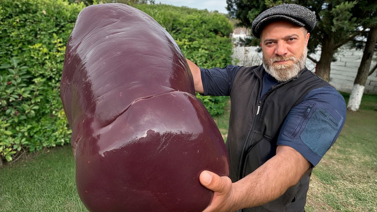 Giant Deep Fried Liver With A Thick Crunchy Crust