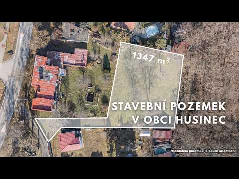 Video Stavební pozemek v obci Husinec nedaleko Prahy