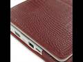 videos de PDair Leather Case for Acer Aspire one AOA-110 (Linux/8GB SSD) - Book Type (Red/Crocodile Pattern)