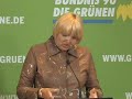 Claudia Roth zum Wahlausgang in Schleswig-Holstein Claudia Roth zum Wahlausgang in Schleswig-Holstein