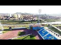 Mediaș, stadionul și o parte din oraș