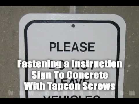 how to fasten screws in concrete
