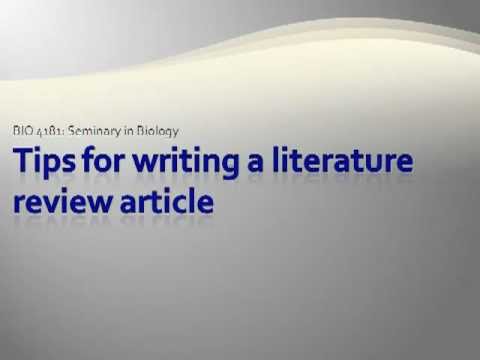 how to write a literature review uk example